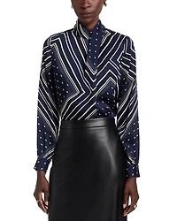 Elie Tahari The Jaden Crossover Neck Top