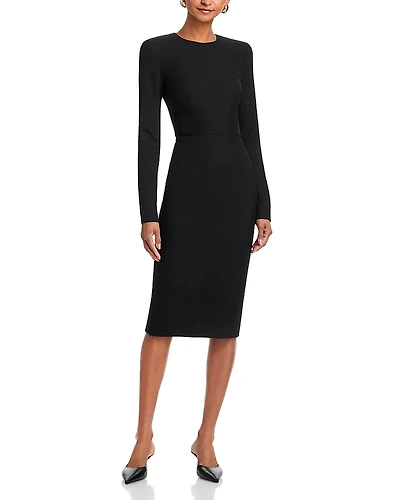 Victoria Beckham Long Sleeve Fitted T Shirt Dress