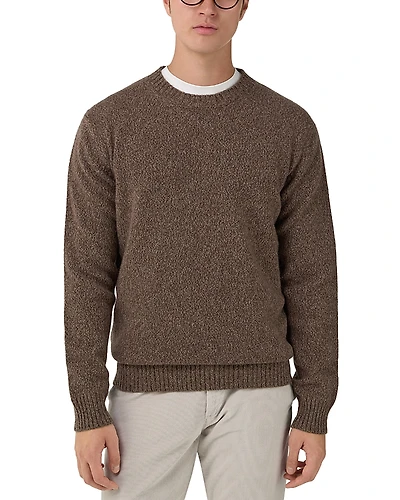 Boggi Milano Men's Mouline Wool Crewneck Sweater