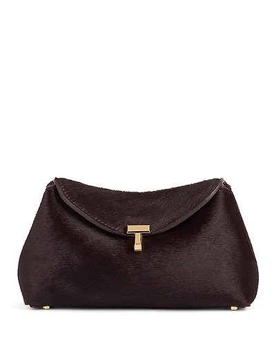 Toteme Mini T-Lock Calf Hair Clutch