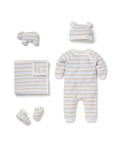 Janie and Jack Boys' Bundle of Love Striped Textured Knit Gift Set - Baby