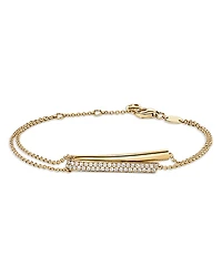 Hearts On Fire 18K Yellow Gold Inside Out Diamond Flip Double Strand Chain Bracelet