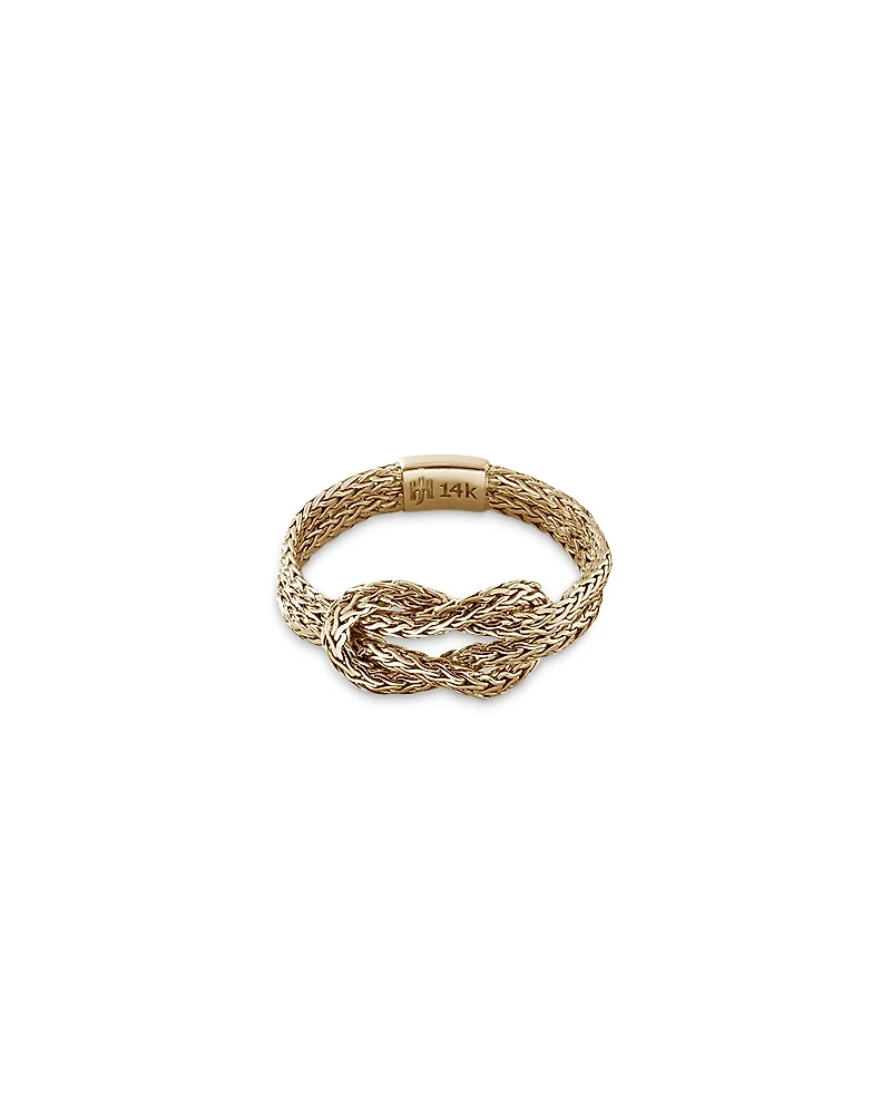 John Hardy 14K Yellow Gold Love Knot Chain Ring