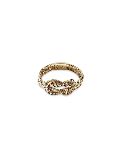 John Hardy 14K Yellow Gold Love Knot Chain Ring