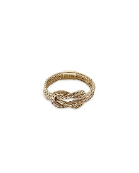 John Hardy 14K Yellow Gold Love Knot Chain Ring