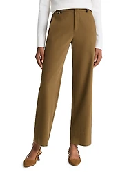 Vince Mid Rise Faux Leather Trim Pants
