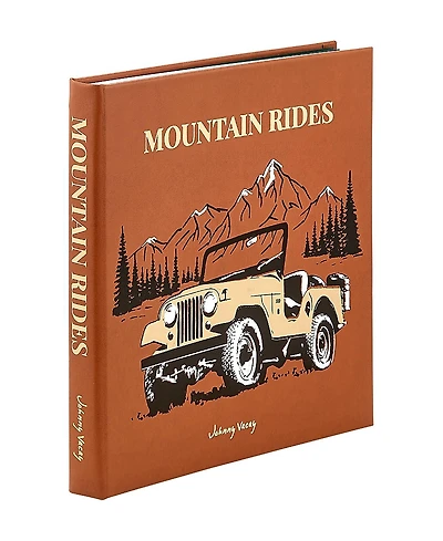 Graphic Image Mountain Rides by Johnny Vacay Leather Bound Book