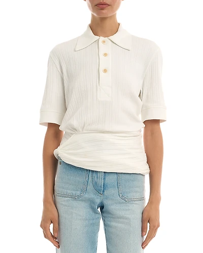 Victoria Beckham Twist Detail Polo Top