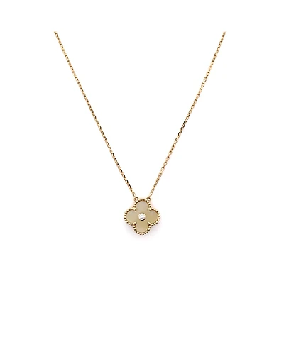 Pre-Owned Van Cleef & Arpels Lucky Alhambra 4 Motifs Bracelet 18K Gold with Carnelian, Malachite, Mother of Pearl and Tiger Eye