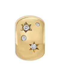 Adina Reyter 9K Yellow Gold Diamond Celestial Big Bead Pendant