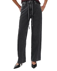 rag & bone Phoebe Drawstring High Rise Wide Leg Jeans