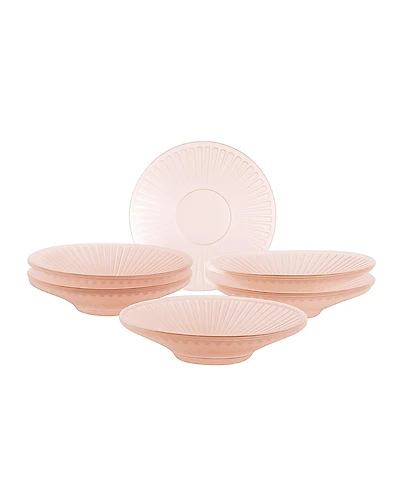 The Collective Home Pressed Pink Glass Small Plates - Set of 6