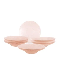 The Collective Home Pressed Pink Glass Small Plates - Set of 6