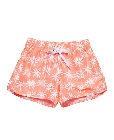 Snapper Rock Girls' Cali Palms Recycled Board Shorts - Big Kid