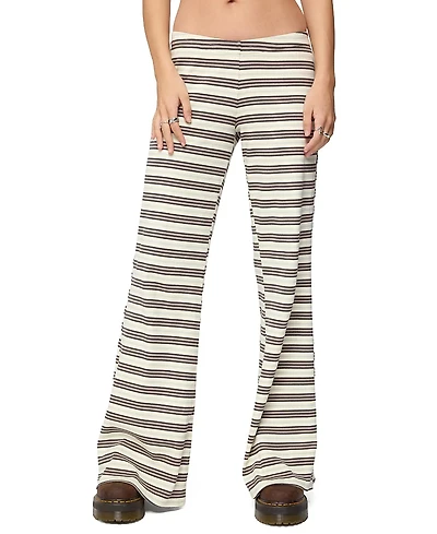 Edikted Avalie Striped Ribbed Pants