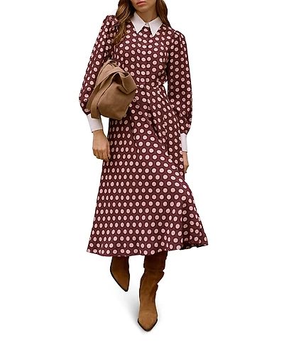 Mint Velvet Women's Geo Print Midi Dress