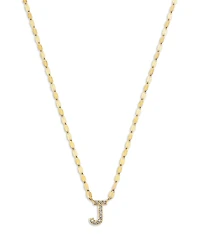 Lana 14K Yellow Gold Diamond Initial J Pendant Necklace, 18
