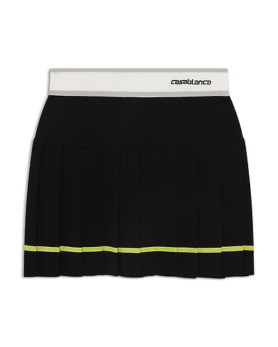 Casablanca Striped Pleated Skirt