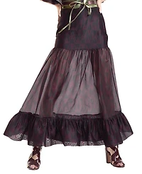 Cynthia Rowley Organza Midi Skirt