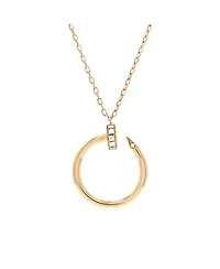 Pre-Owned Cartier Juste un Clou Pendant Necklace 18K Gold with Diamonds, 15.25 - 16