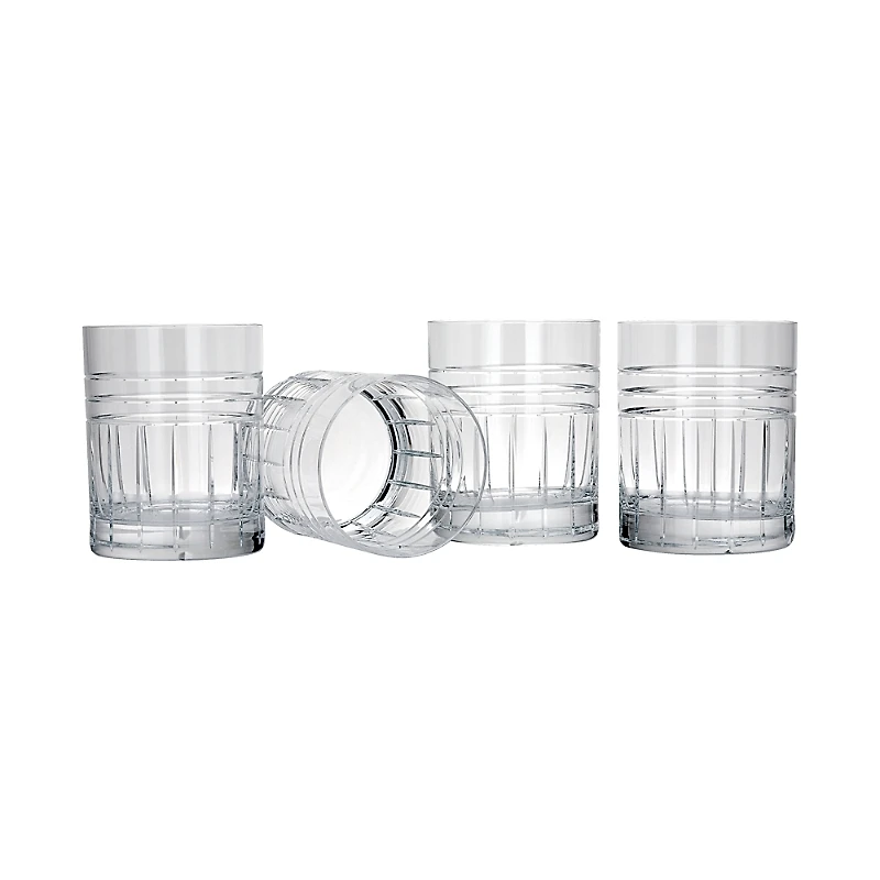 Reed & Barton Tempo Double Old-Fashioned Glasses, Set of 4