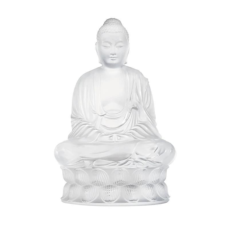 Lalique Small Buddha Figure, Clear
