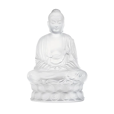 Lalique Small Buddha Figure, Clear
