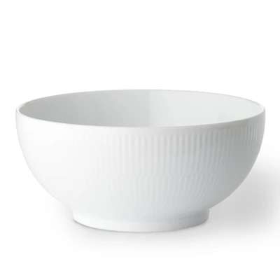 White Fluted Plain Serving Bowl, 6"