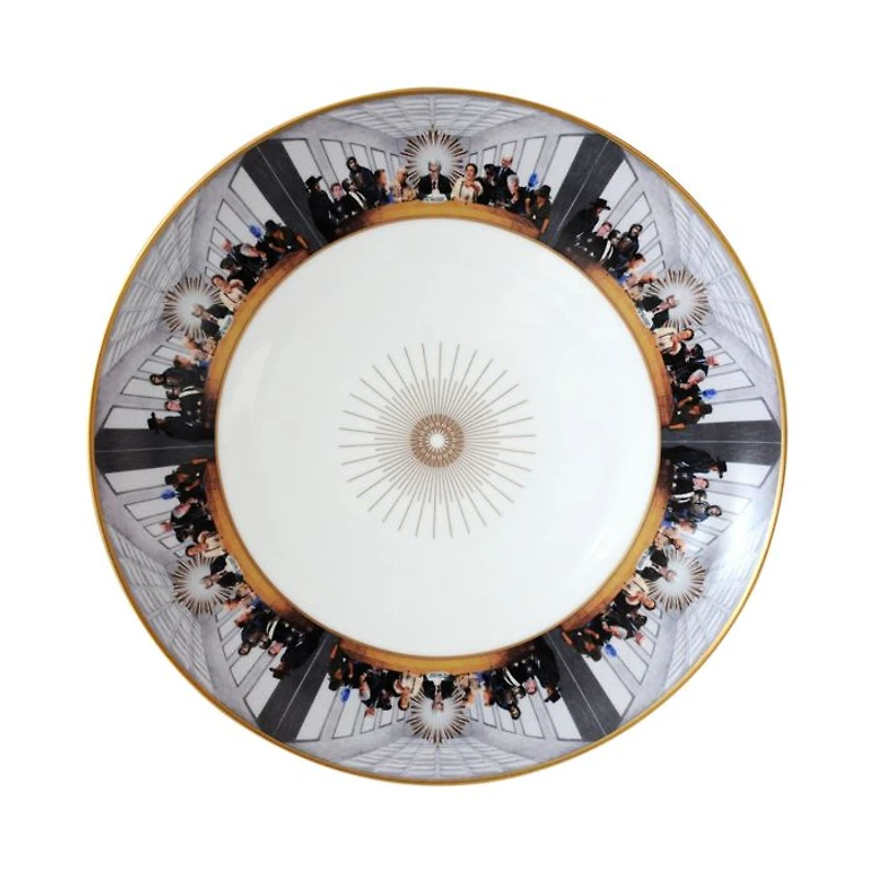 L'Art de la Table Last Supper Megaplex by Marco Brambilla Coupe Plates, Set of 12
