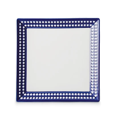 L'Objet Perlee Bleu 8 Square Tray