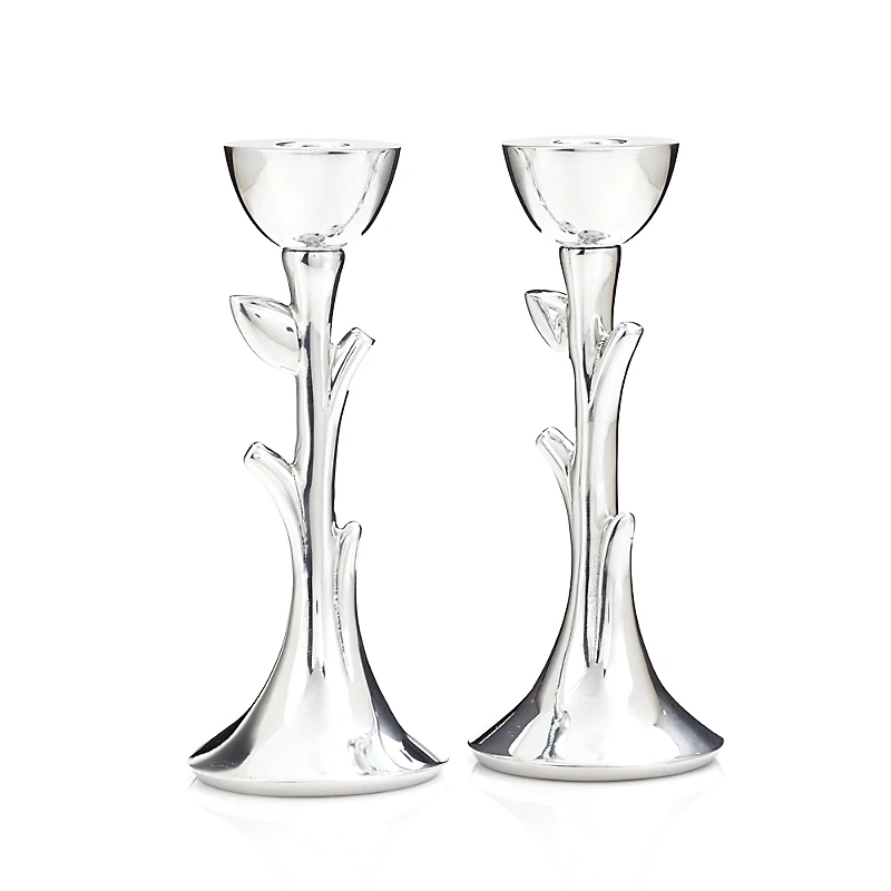 Nambe Tree of Life Sabbath Candlestick, Set of 2