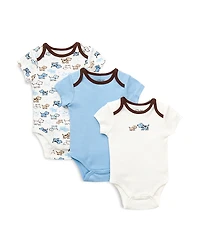 Little Me Boys' Cute Puppies Bodysuit, 3 Pack - Baby