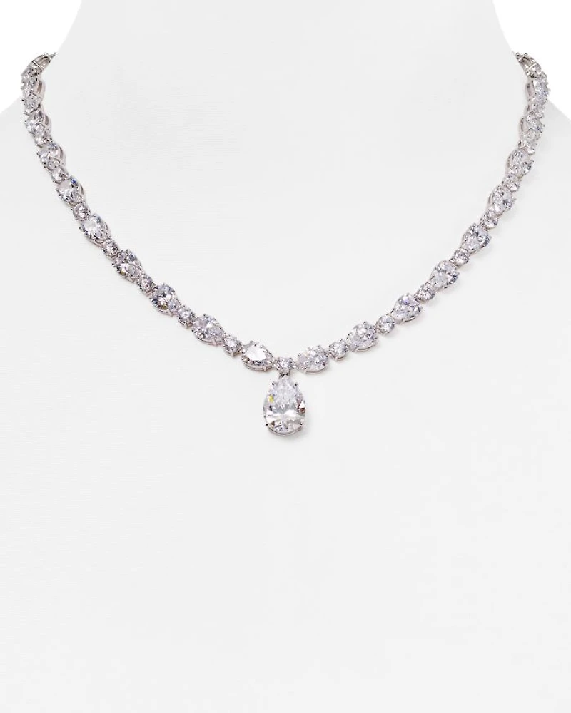 Pear Pendant Necklace, 16"