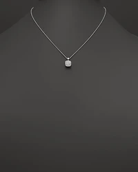 Diamond Cluster Pendant Necklace in 14K White Gold, 0.50 tcw