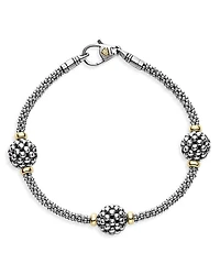 Sterling Silver Bracelet with Caviar Stations