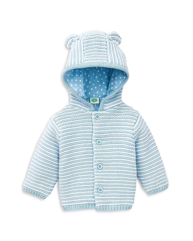 Little Me Unisex Striped Hooded Cardigan