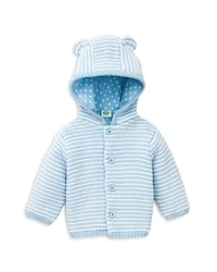 Little Me Unisex Striped Hooded Cardigan