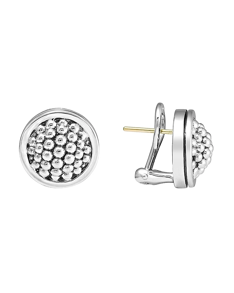 Lagos Sterling Silver Caviar Button Earrings