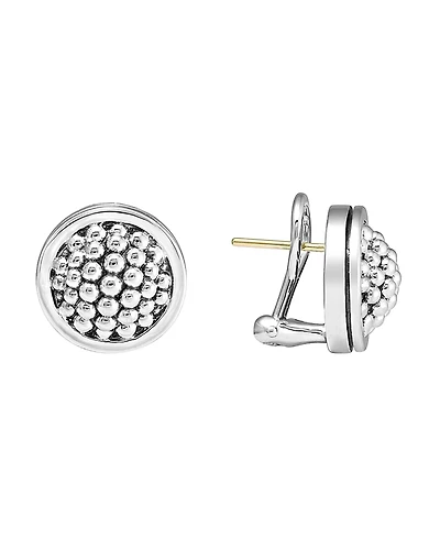 Lagos Sterling Silver Caviar Button Earrings