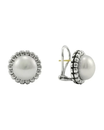 LAGOS Sterling Silver Fluted Freshwater Pearl Earrings