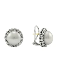 LAGOS Sterling Silver Fluted Freshwater Pearl Earrings