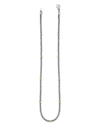 LAGOS Signature Caviar Sterling Silver & 18K Gold Rope Necklace, 16"