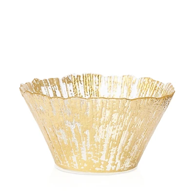Vietri Rufolo Glass Gold Small Deep Bowl