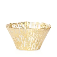 Vietri Rufolo Glass Gold Small Deep Bowl