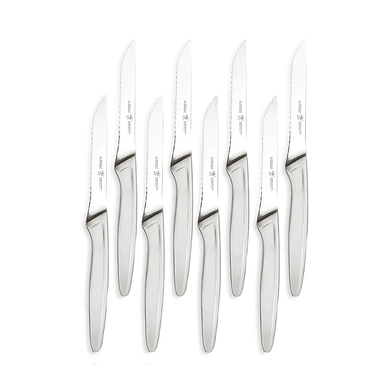 8-Piece Stainless Steel Serrated Steak Knife Set