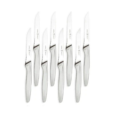 8-Piece Stainless Steel Serrated Steak Knife Set
