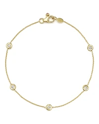 Roberto Coin 18K Yellow Gold Five Station Bracelet with Diamonds