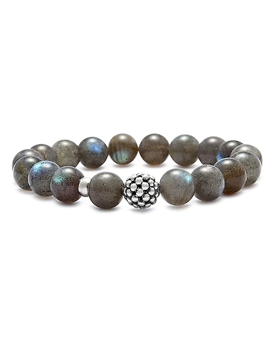 Lagos Sterling Silver Caviar Ball Beaded Labradorite Bracelet, 10mm