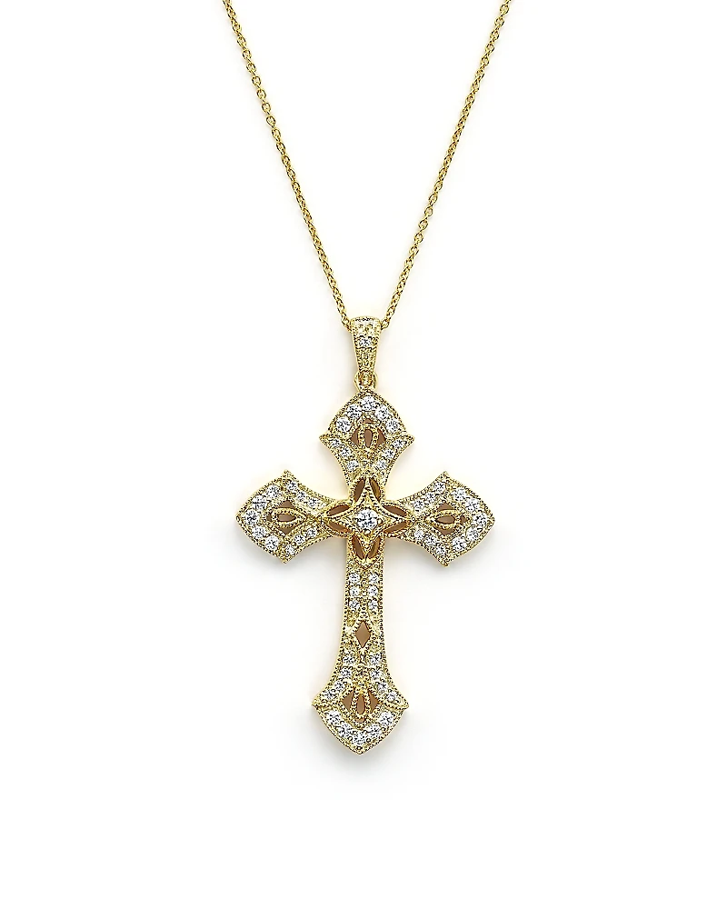 Diamond Cross Pendant Necklace