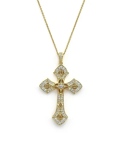 Diamond Cross Pendant Necklace